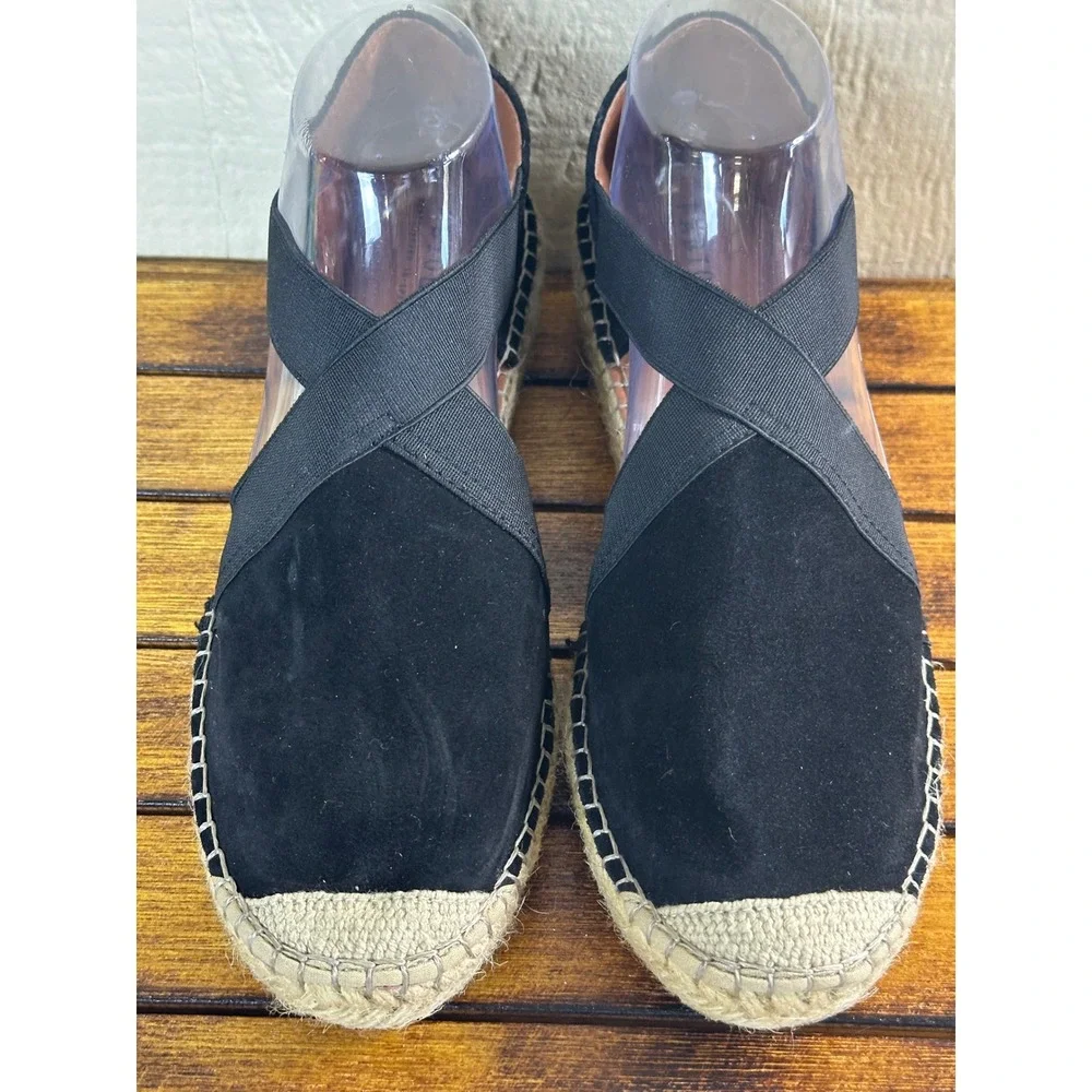 Fabiola Espadrille Flats Women's 9 Suede Cross Strap Slip On‎ Shoes